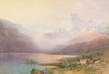 Mount Cook og Lake Pukaki, Sydøen, New Zealand, 1872